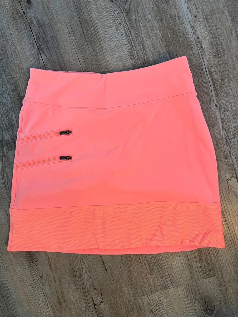 Athleta Coral Pink Active Skort with Dual Zip Pockets